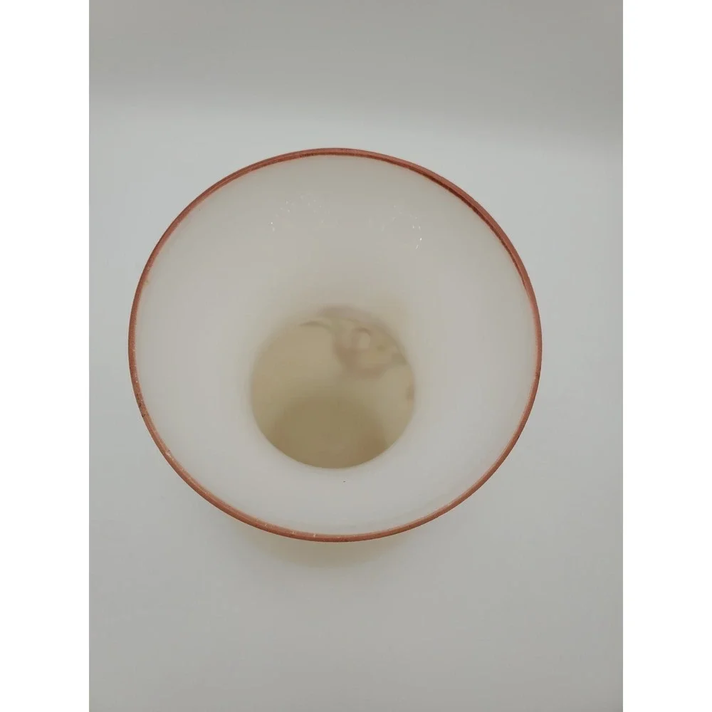 Vtg Cambridge Cased Glass Iris Vase 9